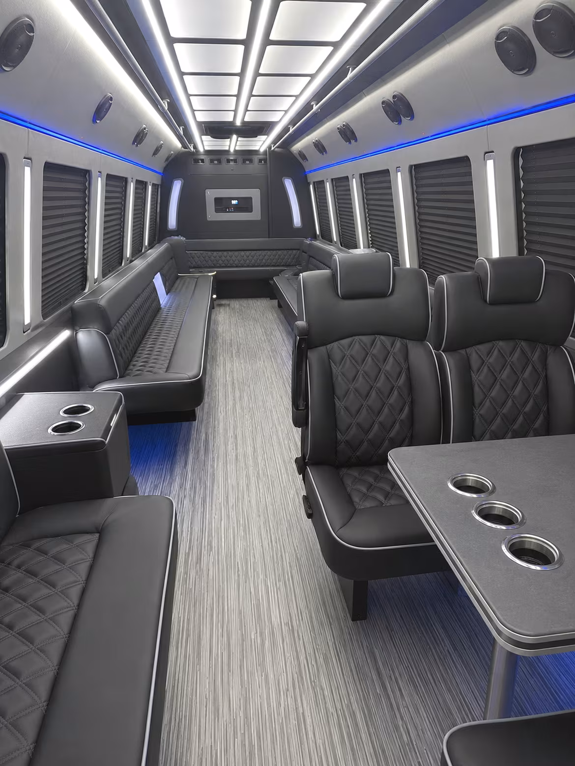 winston salem 25 passenger party bus inside