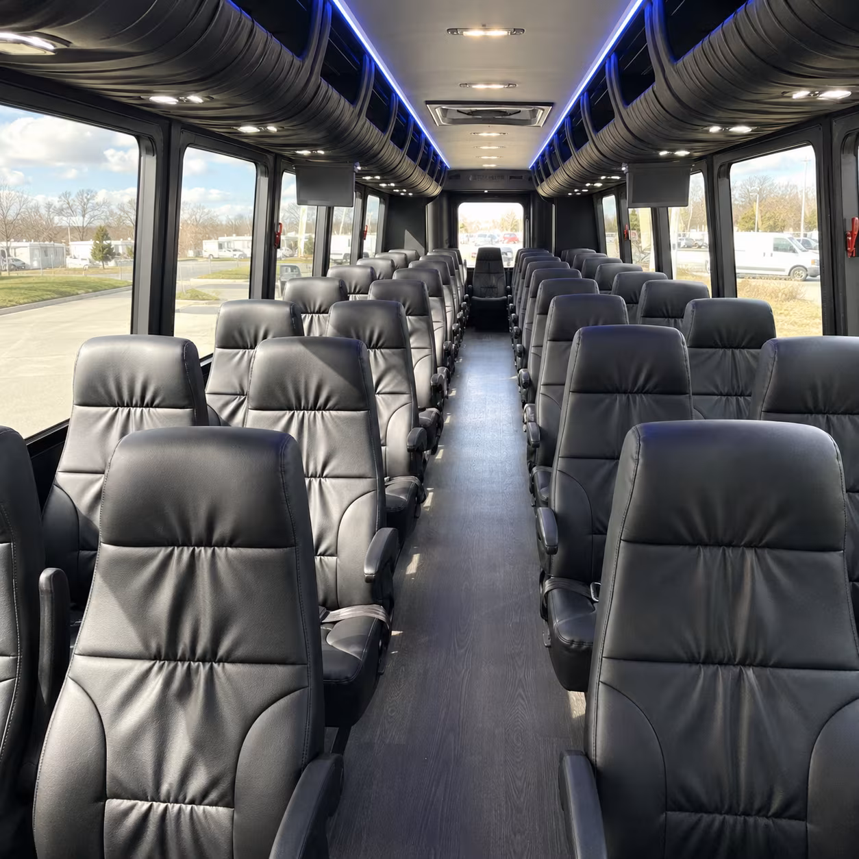 winston salem 30 passenger minibus inside