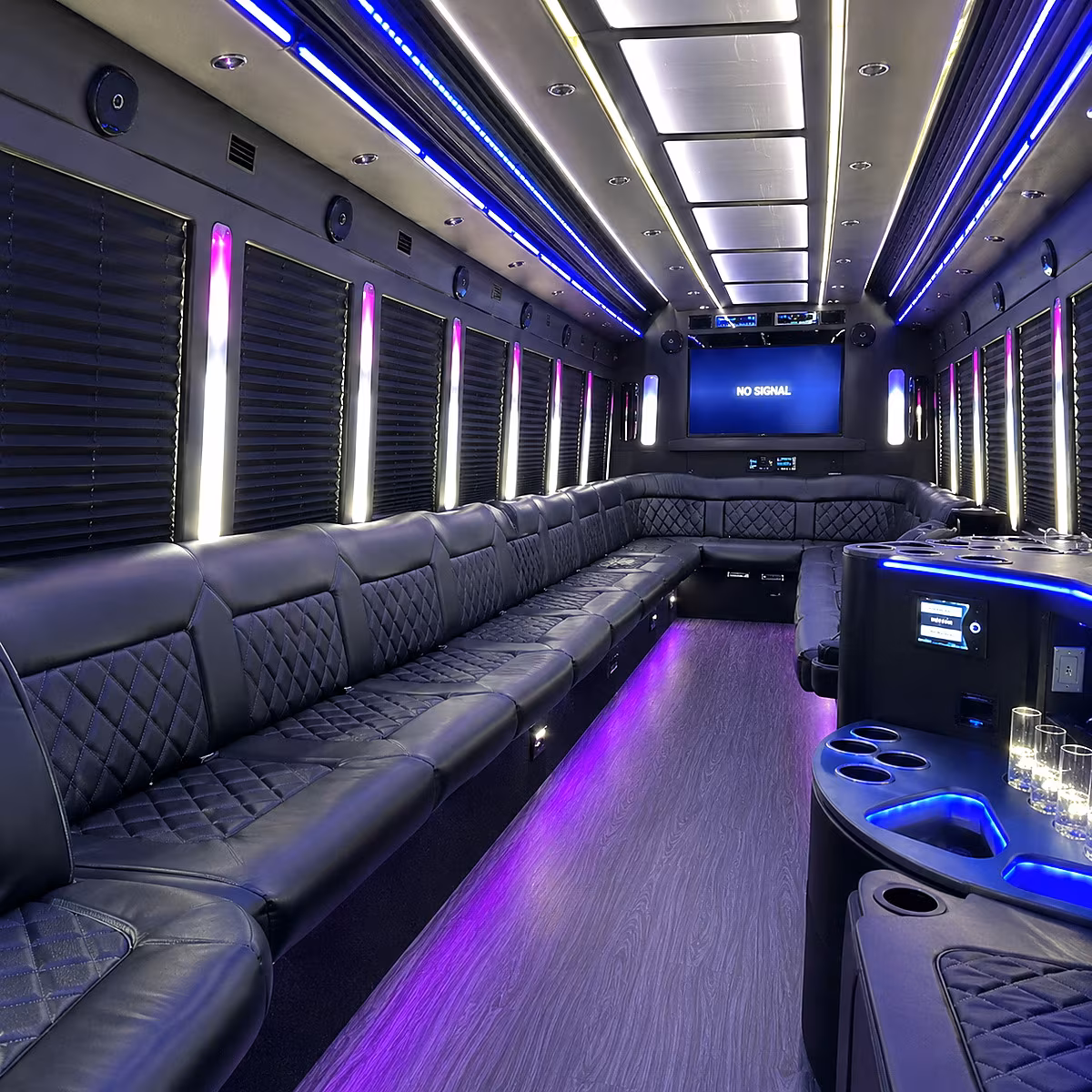 winston salem 30 passenger party bus inside