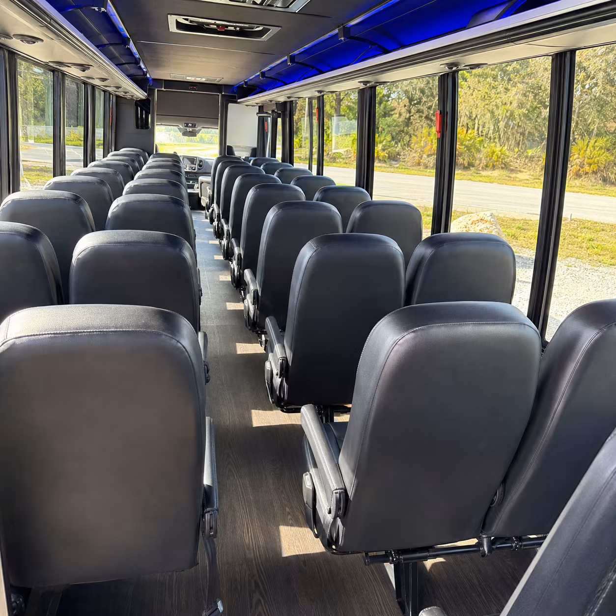 winston salem 35 passenger minibus inside