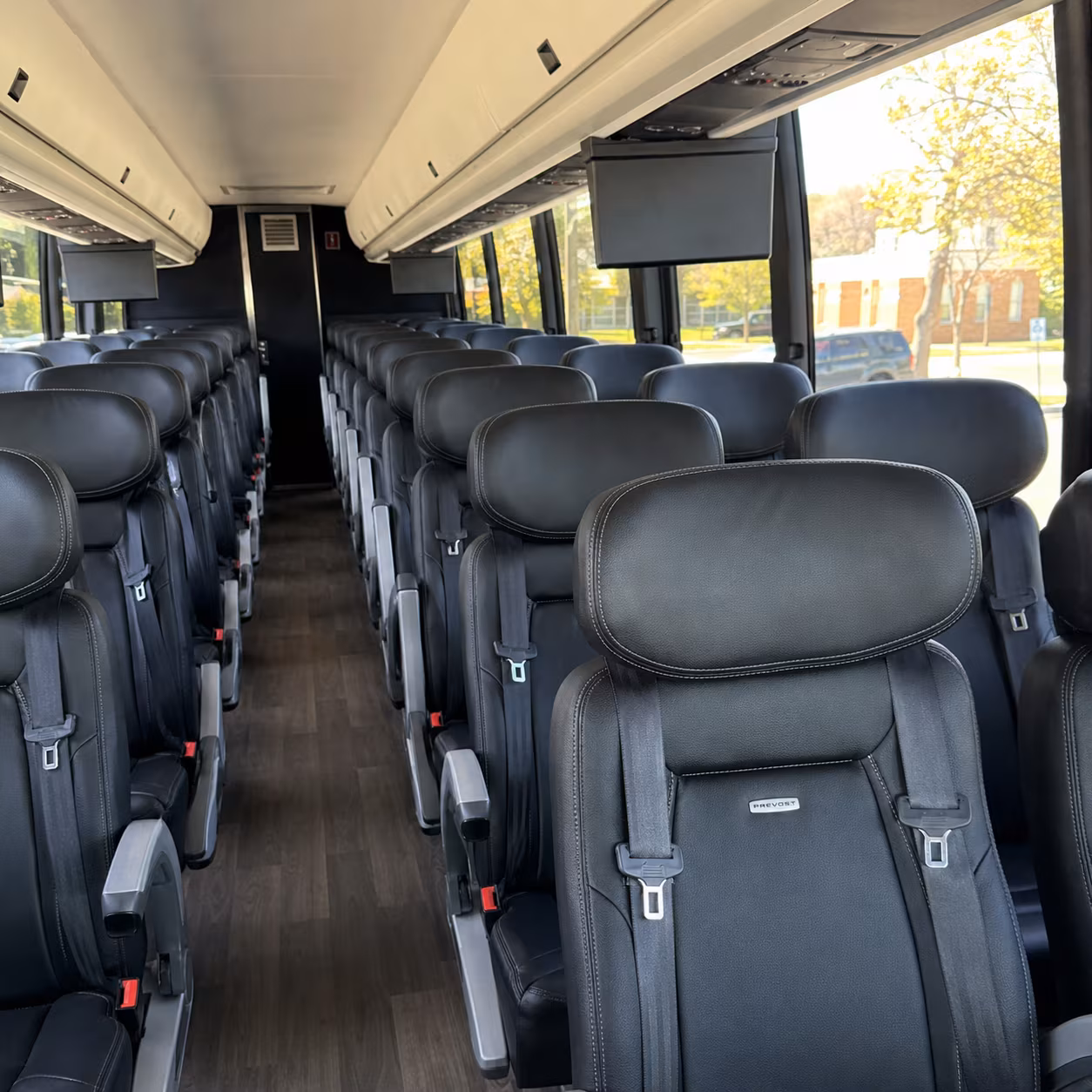 winston salem 45 passenger charter bus inside