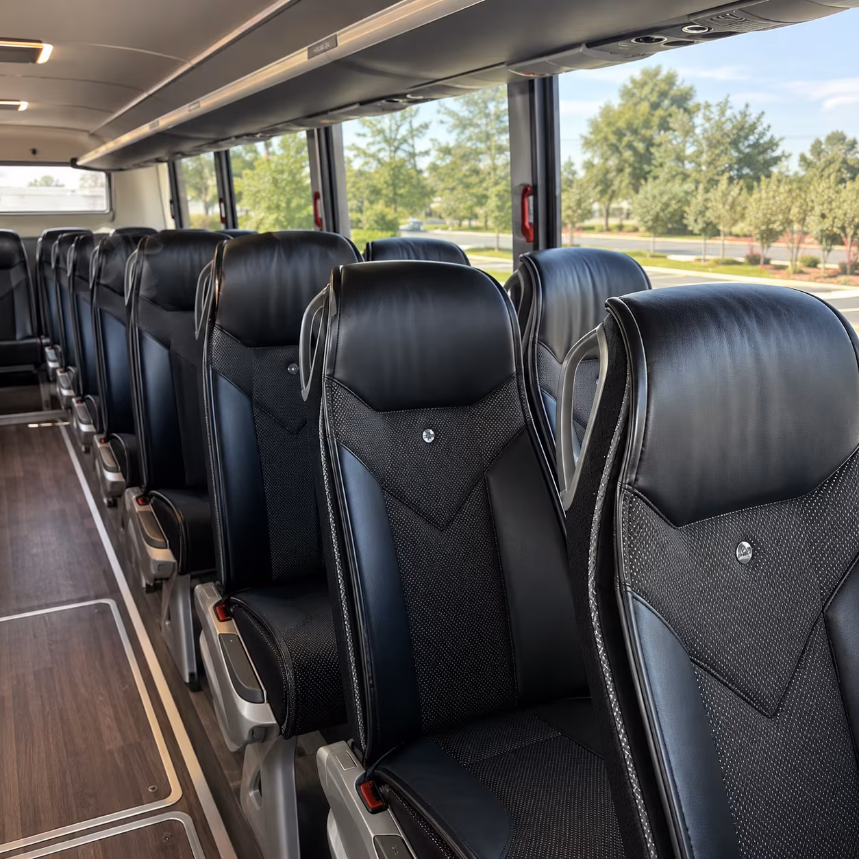 winston salem 45 passenger charter bus interior