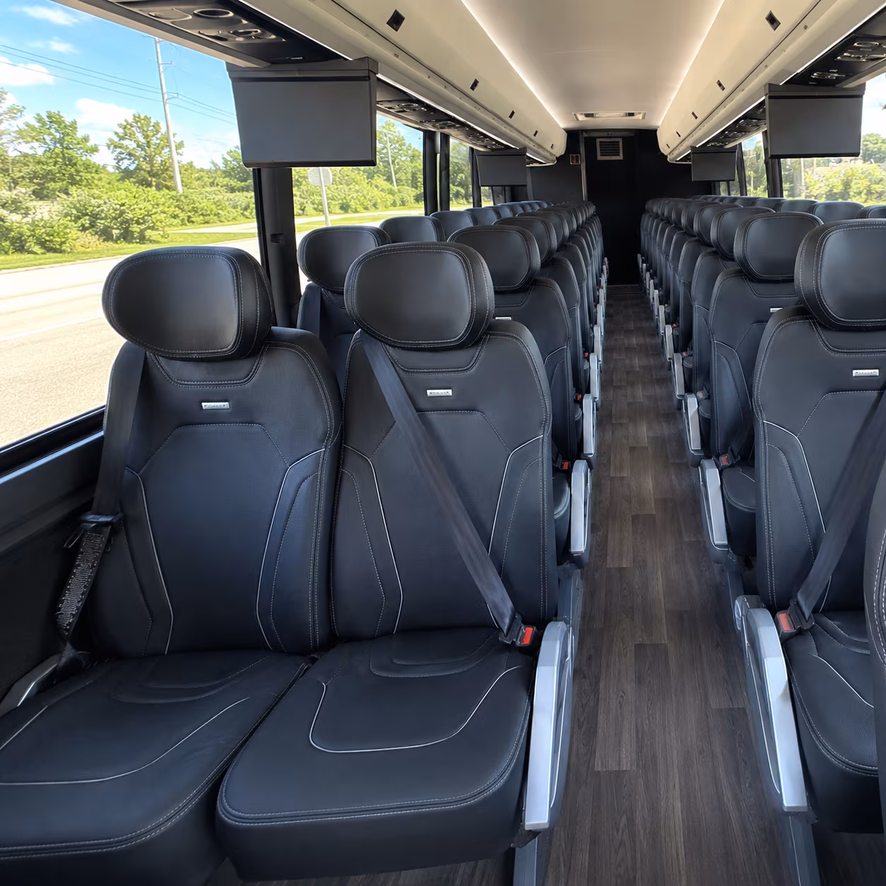 winston salem 47 passenger charter bus inside