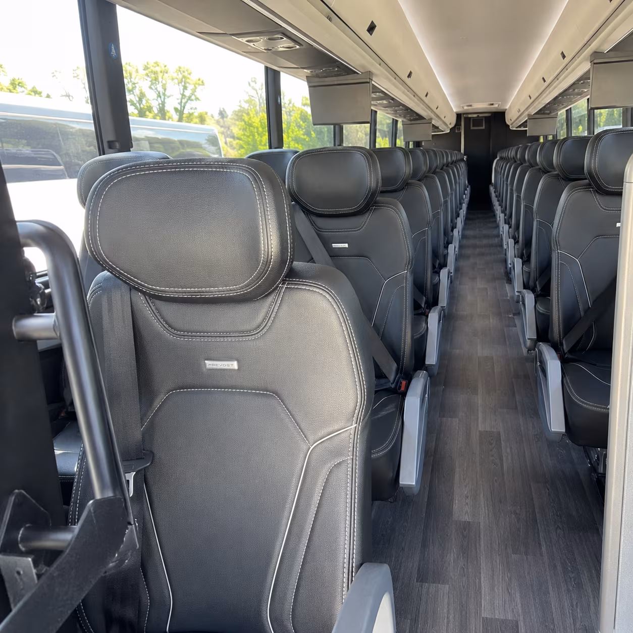 winston salem 47 passenger charter bus interior