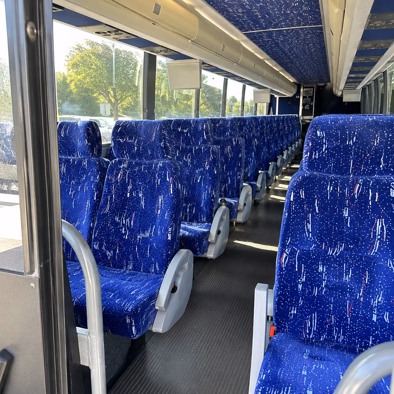 winston salem 50 passenger charter bus inside