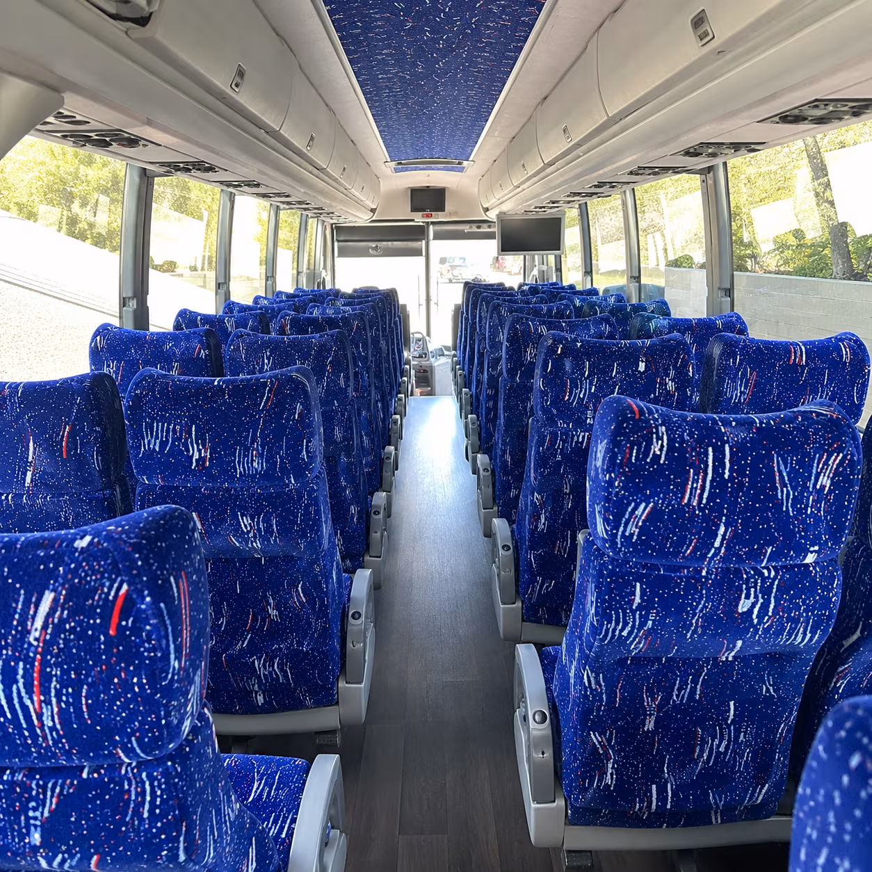 winston salem 50 passenger charter bus interior