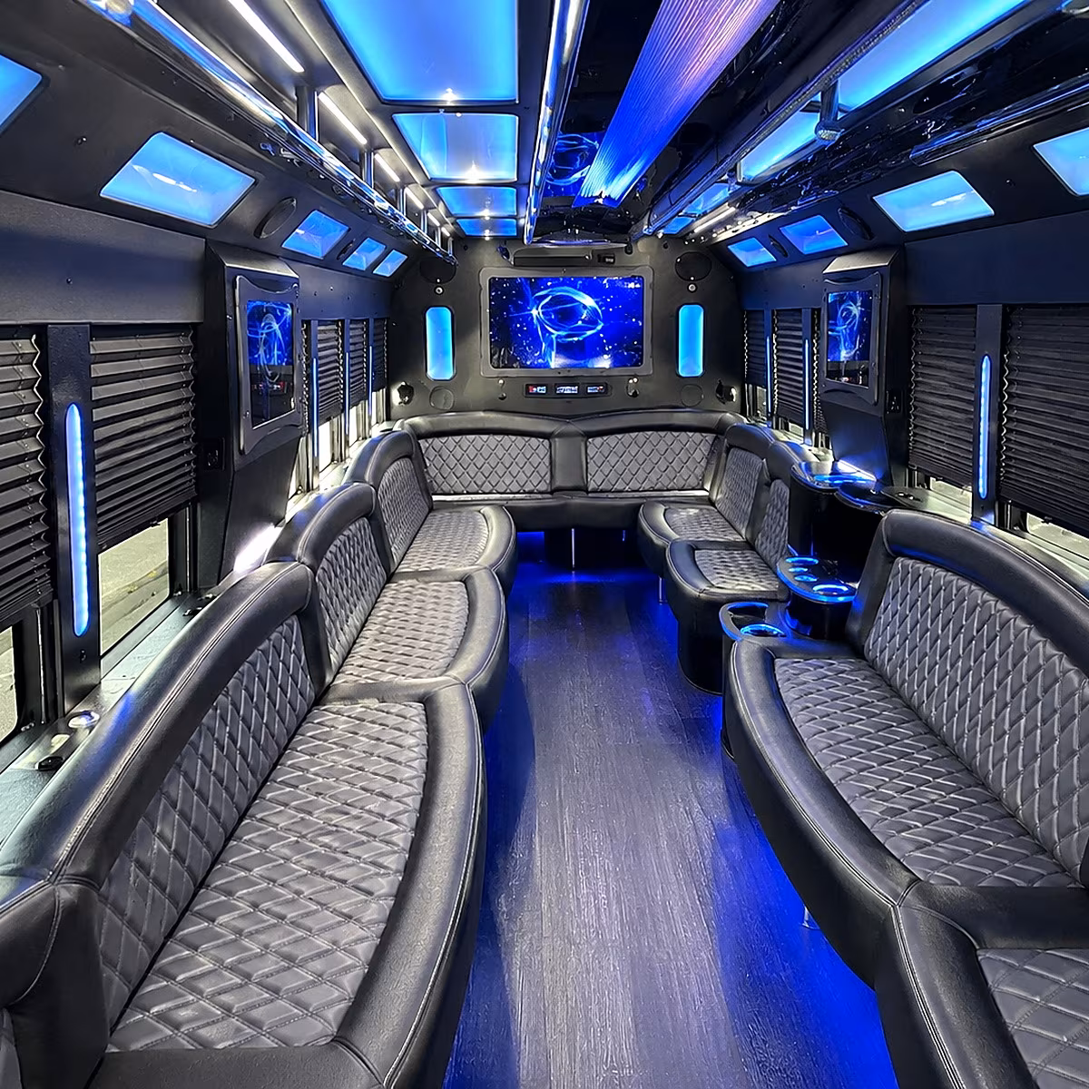 winston salem 50 passenger party bus interior
