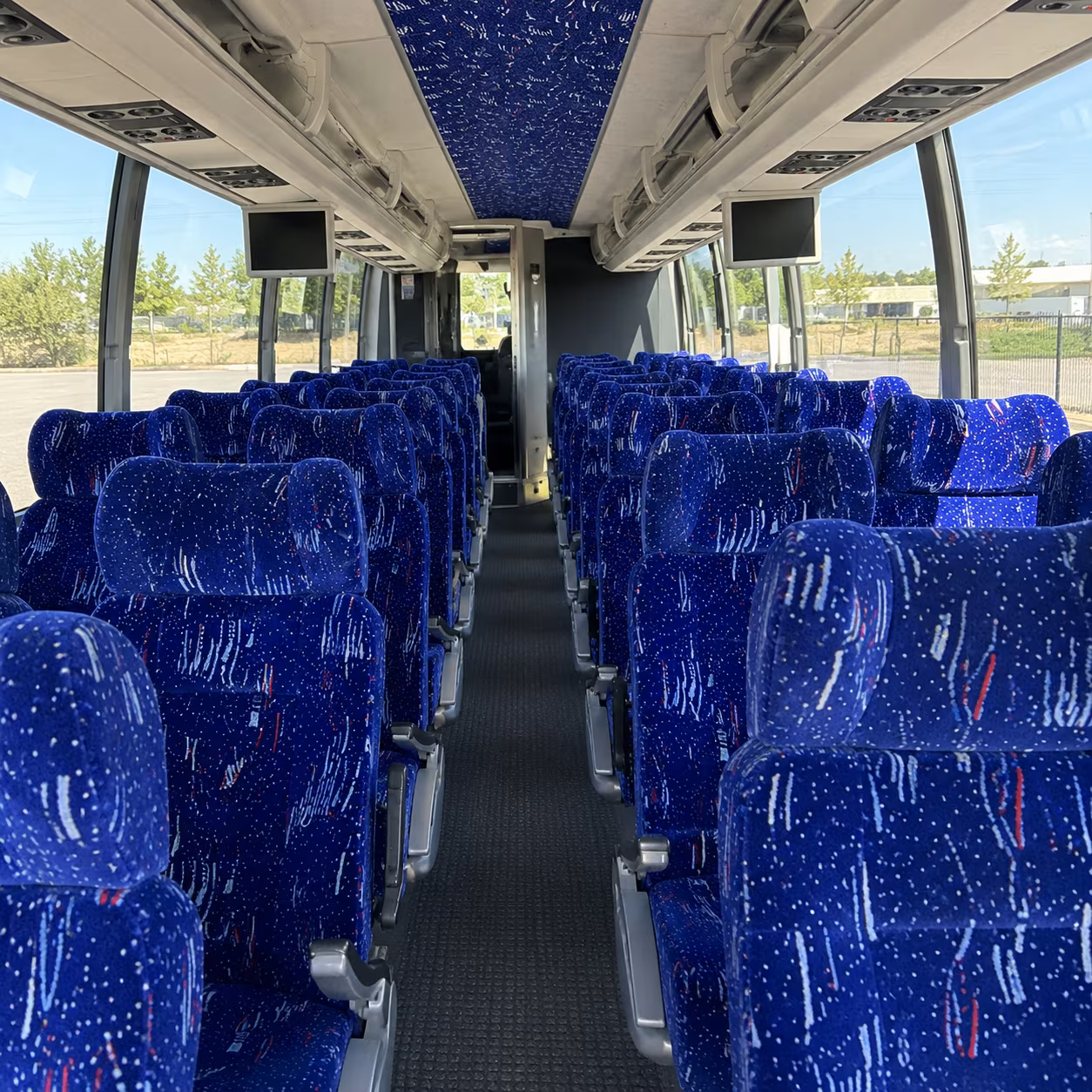 winston salem 54 passenger charter bus interior