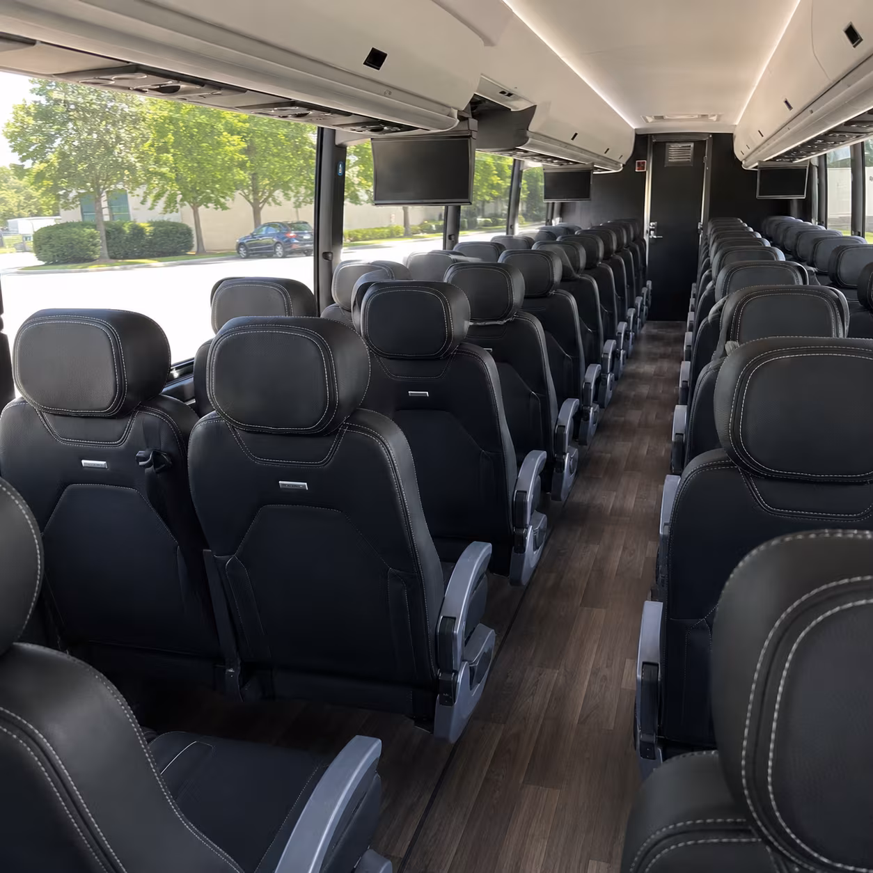 winston salem 56 passenger charter bus interior